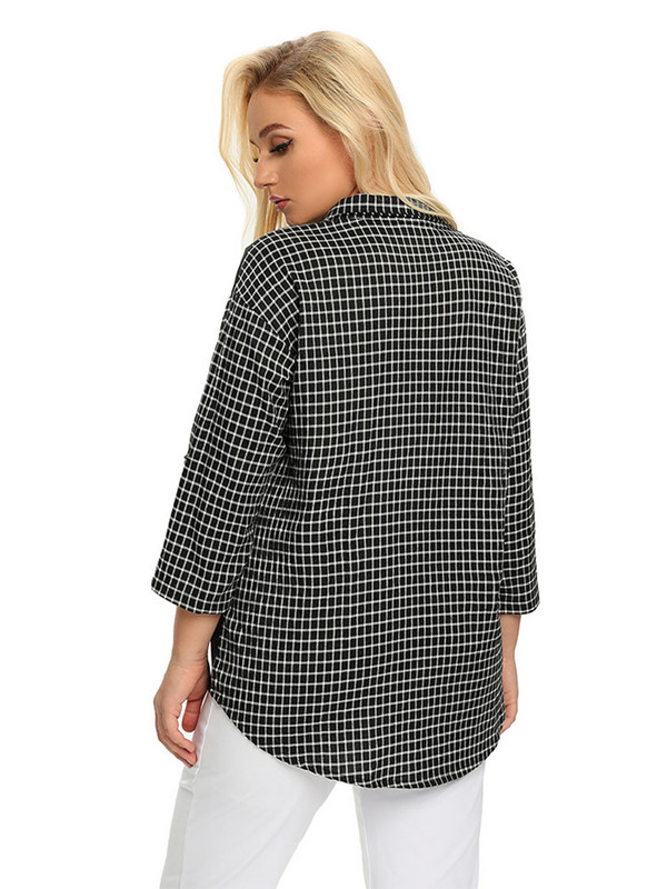 Ženska košulja veće veličine Proljetna modna elegantna košulja prikladna za okruglu žensku pamučnu ležernu košulju