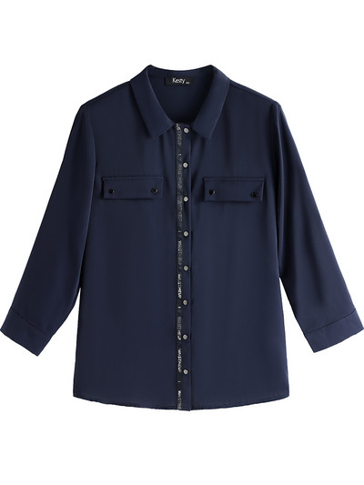 Ženska košulja veće veličine Proljetna modna elegantna košulja prikladna za okruglu žensku pamučnu ležernu košulju