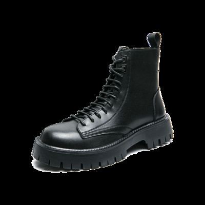 NOU Cizme Chelsea pentru bărbați, negri, de marcă de lux Cizme gotice pentru motocicliști Cizme ocazionale din piele pentru bărbați pentru exterior Cizme pentru bărbați MO-51275