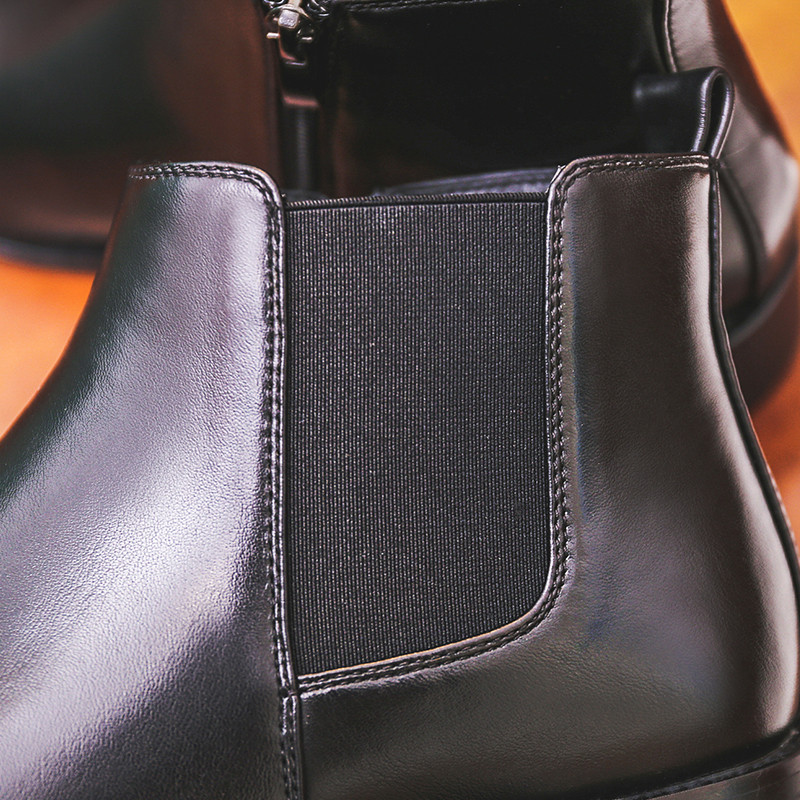 Cizme chelsea Cizme pentru bărbați cu vârf ascuțit din piele PU Cizme scurte pentru bărbați Cizme mari britanice la modă Pantofi oxford din piele înalți