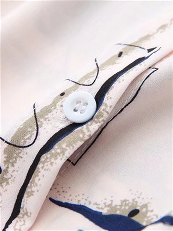 Ženska odjeća velikih veličina Košulje dugih rukava s printom na revere Proljetni i jesenski poliesterski gornji dijelovi velikih veličina za pretile dame