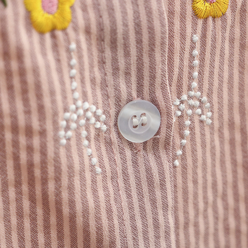 4XL Košulje veće veličine Ženske proljetne majice s vezom na prsima Široke pamučne bluze dugih rukava Oblina odjeća