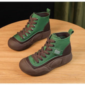 Γυναικεία αθλητικά παπούτσια σε προσφορά 2023 Νέα αθλητικά παπούτσια Δερμάτινα κορδόνια Χειμερινά Γυναικεία Βουλκανιζέ Παπούτσια Ελαφρύ καμβά με στρογγυλά δάχτυλα casual