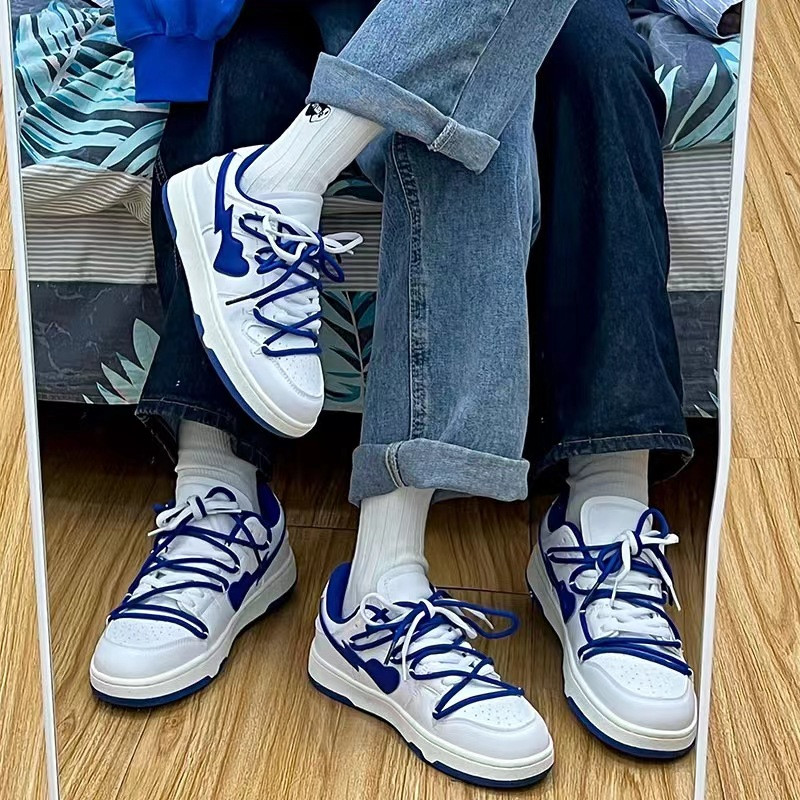 2023 m. Siuvami Vyriški sportbačiai Kontrastingų spalvų Šviesūs plokščiapadžiai Moteriški Lauko Prabangūs Vyriški Bėgimo bateliai Širdelės raštais Moterys