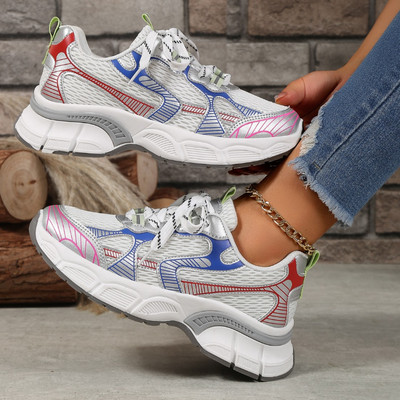 Ženska sportska obuća 2023. Moda, nove prozračne mrežaste ženske tenisice za ležerne aktivnosti, ženske tenisice za trčanje s platformom, ženske tenisice