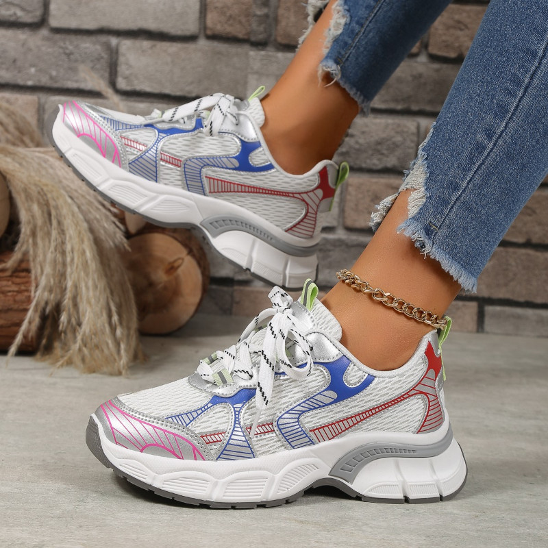 Ženska sportska obuća 2023. Moda, nove prozračne mrežaste ženske tenisice za ležerne aktivnosti, ženske tenisice za trčanje s platformom, ženske tenisice