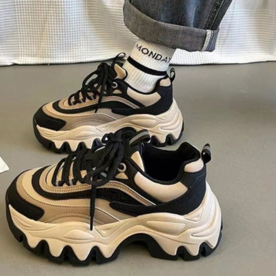 Ženska sportska obuća Jesen 2023. Tenisice s platformom za žene na otvorenom Vežbanje na vezanje Debele ženske ležerne tenisice Ženske cipele za hodanje