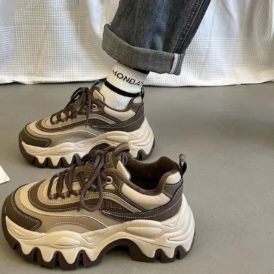 Ženska sportska obuća Jesen 2023. Tenisice s platformom za žene na otvorenom Vežbanje na vezanje Debele ženske ležerne tenisice Ženske cipele za hodanje