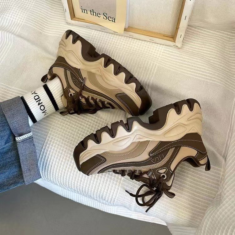 Ženska sportska obuća Jesen 2023. Tenisice s platformom za žene na otvorenom Vežbanje na vezanje Debele ženske ležerne tenisice Ženske cipele za hodanje