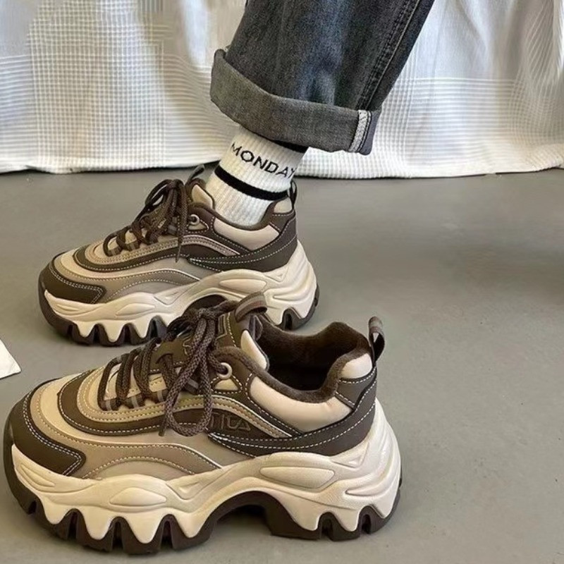 Ženska sportska obuća Jesen 2023. Tenisice s platformom za žene na otvorenom Vežbanje na vezanje Debele ženske ležerne tenisice Ženske cipele za hodanje