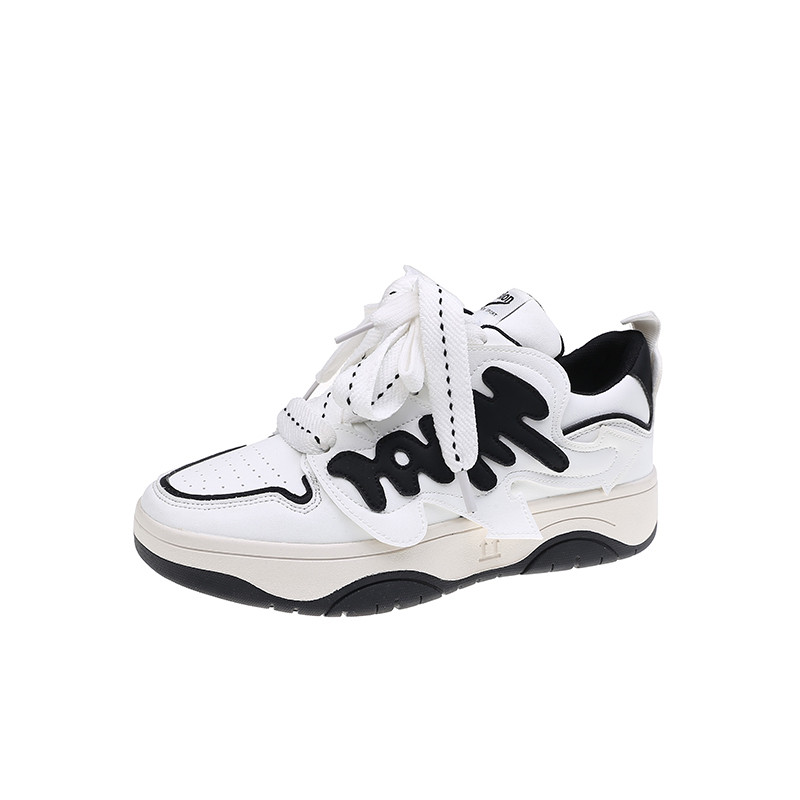 Pantofi de modă pentru femei, toamna 2022, pantofi albi noi, pantofi de dizolvare cu talpă groasă, coreeană, sport casual, pantofi de lux cu șireturi