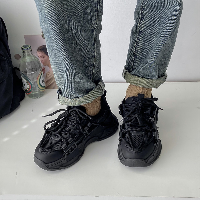 TUINANLE Αθλητικά παπούτσια Γυναικεία πλατφόρμα Casual παπούτσια Αθλητικά παπούτσια μόδας Πλατφόρμα Καλάθι Femme Grey Lace-Up Casual Chunky Dad παπούτσια