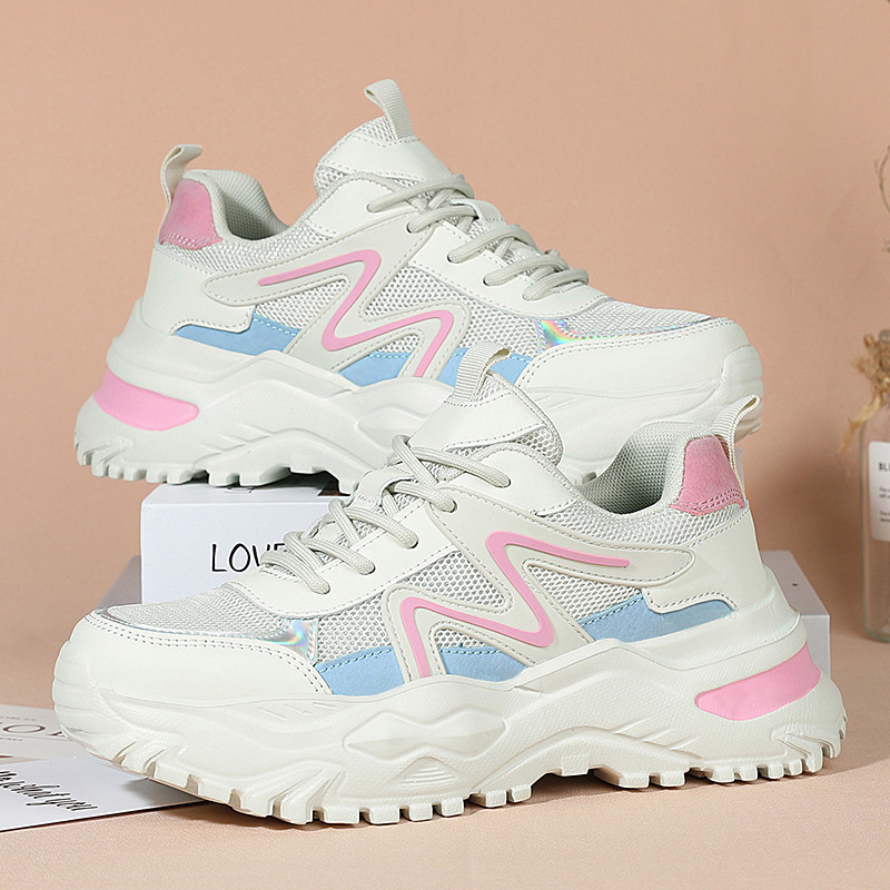 TUINANLE Sieviešu chunky kedas baltas Vulcanize kurpes Liela izmēra 35-43 Sieviešu platformas skriešanas kedas Sieviešu melni ikdienas apavi