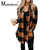 Ženske jesenske bluze s dugim rukavima Vintage široke ženske karirane bluze s printom Ležerne ulične ženske korejske prevelike majice