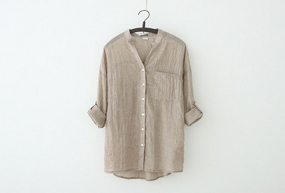 Cămașă subțire, din bumbac, cu protecție solară, pentru femei, bluză vintage elegantă cu mânecă lungă pentru femei Streetwear Casual Bluse Beach Tops