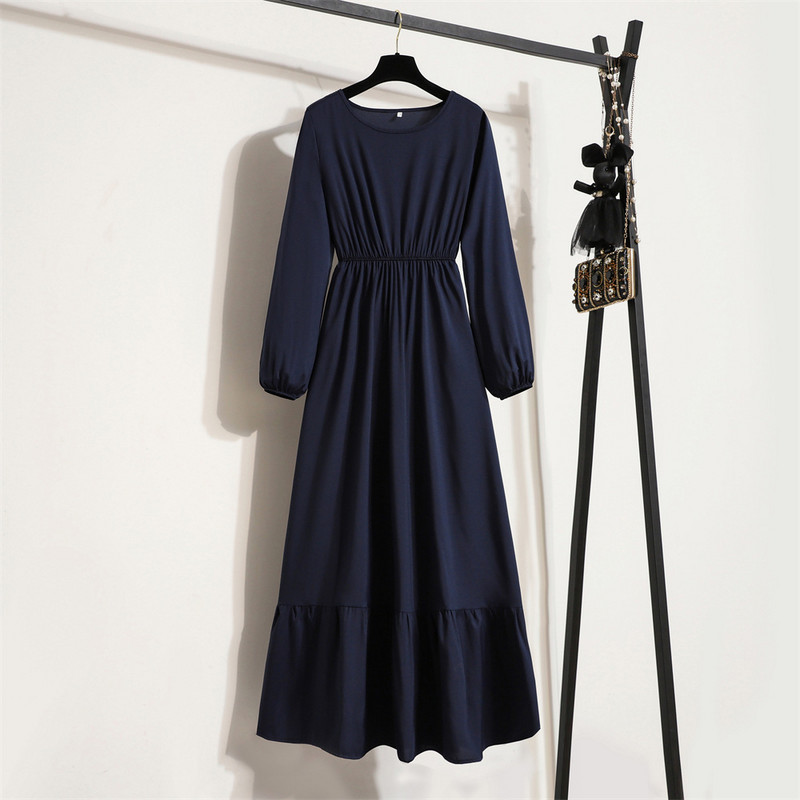 Ženske duge haljine punih rukava, proljetna, jesenska, boemska, ležerna, ženska haljina od šifona za plažu, visokog struka, cvjetni Vestidos Maxi haljina