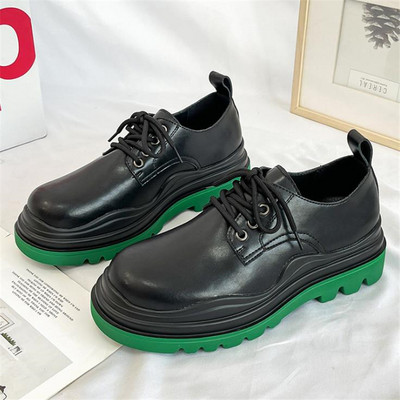 Muške gležnjače Retro Ležerne Chelsea čizme od kože Natikače Muške cipele Muške britanske kratke čizme s platformom