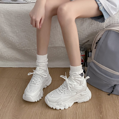 Pantofi de damă 2022, de vară, cu plasă, respirabil, comozi, pantofi sport cu platformă, cu fundul moale, pantofi casual, pantofi pentru femei