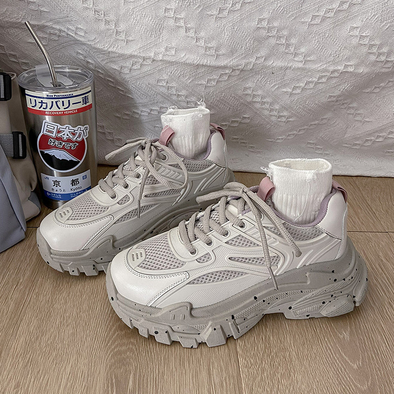 Pantofi de damă 2022, de vară, cu plasă, respirabil, comozi, pantofi sport cu platformă, cu fundul moale, pantofi casual, pantofi pentru femei