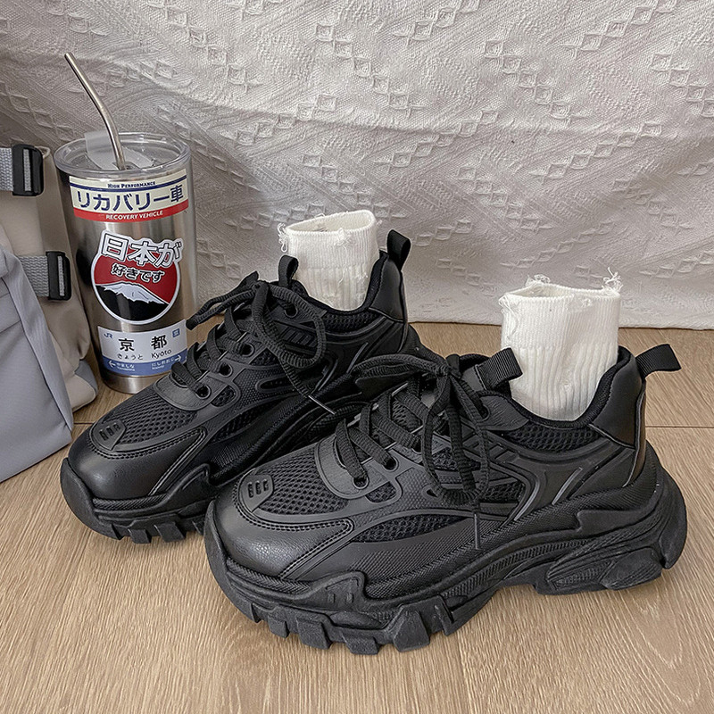 Pantofi de damă 2022, de vară, cu plasă, respirabil, comozi, pantofi sport cu platformă, cu fundul moale, pantofi casual, pantofi pentru femei