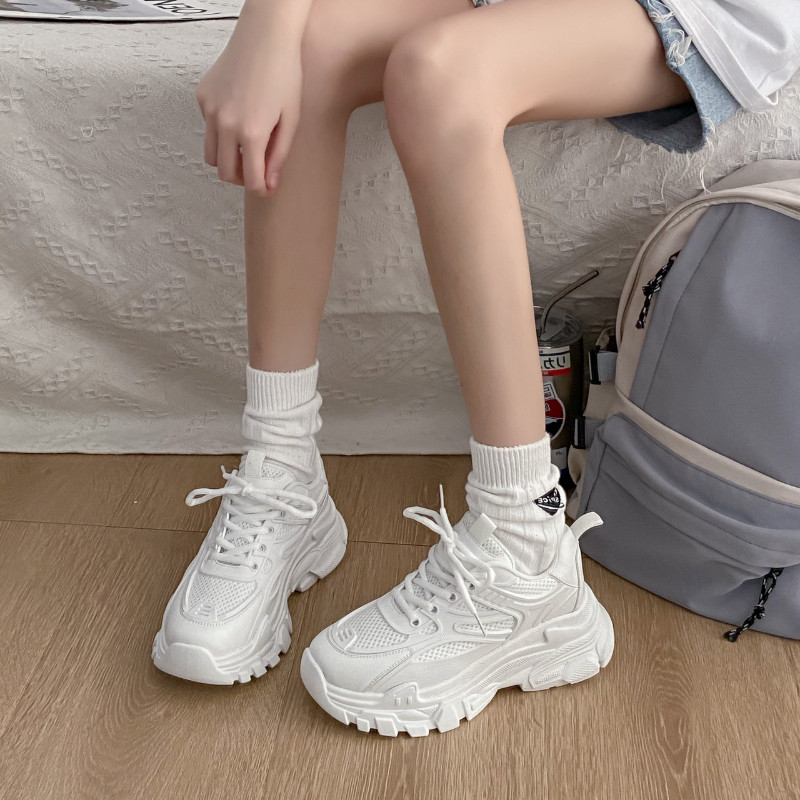 Pantofi de damă 2022, de vară, cu plasă, respirabil, comozi, pantofi sport cu platformă, cu fundul moale, pantofi casual, pantofi pentru femei