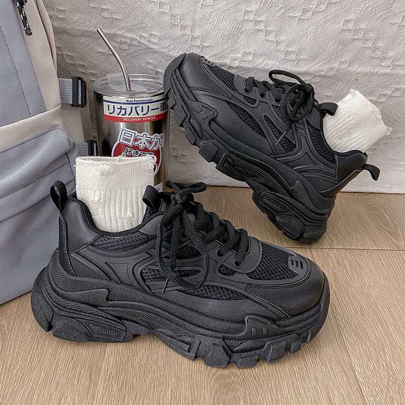 Pantofi de damă 2022, de vară, cu plasă, respirabil, comozi, pantofi sport cu platformă, cu fundul moale, pantofi casual, pantofi pentru femei