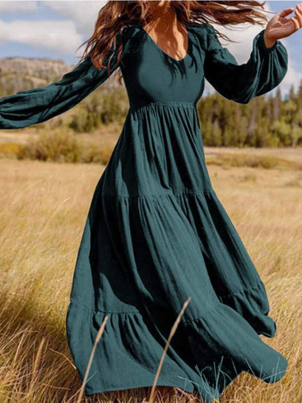 Rochii pentru femei 2023, primavara vara, noua rochie cu imprimeu din raion, maneca lunga, slim fit, rochie lunga, leagan mare, rochie de domnisoara de onoare supradimensionata