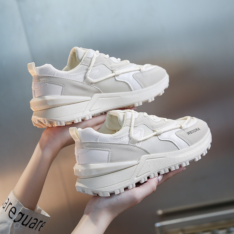 Bijele tenisice Ženske jesen 2022. Debeli donji dio Nove modne boje blokiraju udarce Tide Ins Ležerne Forrest Gump tenisice