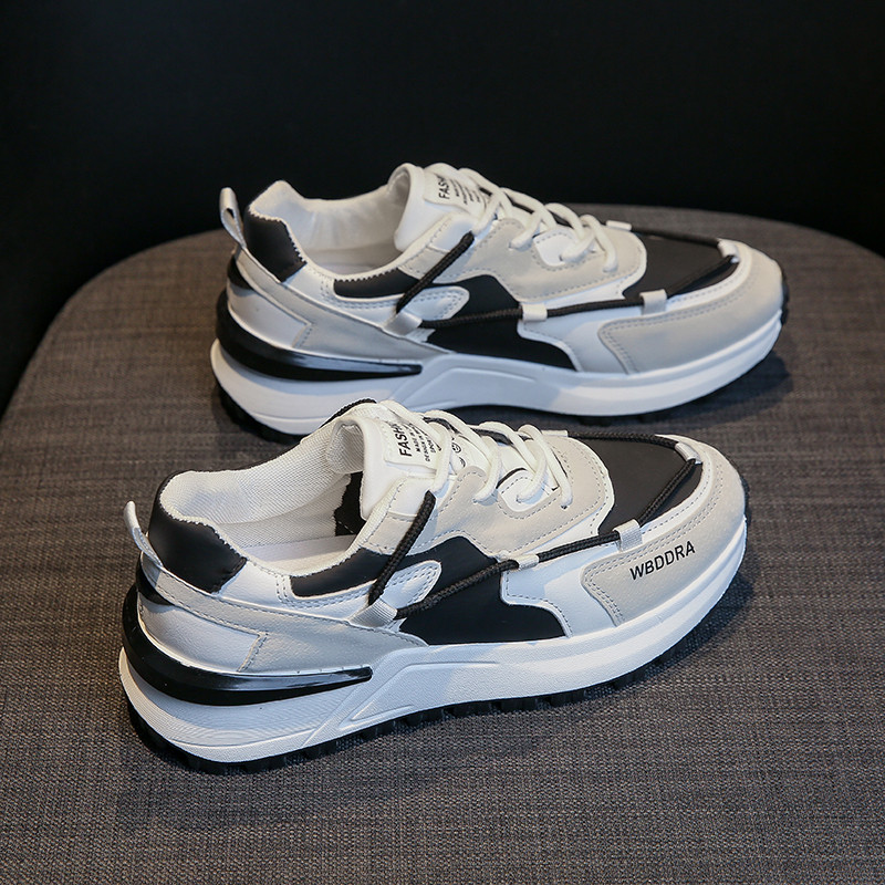 Bijele tenisice Ženske jesen 2022. Debeli donji dio Nove modne boje blokiraju udarce Tide Ins Ležerne Forrest Gump tenisice