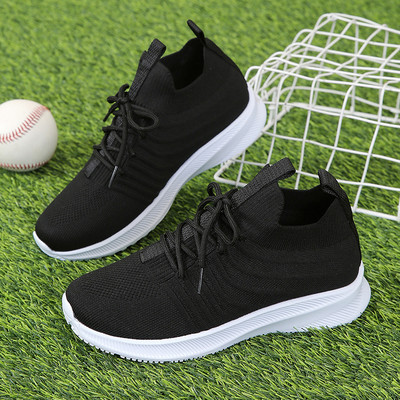 Γυναικεία πάνινα παπούτσια Νέα περιστασιακά παπούτσια Μόδα Fly Woven Mesh Αναπνεύσιμα πάνινα παπούτσια Μονόχρωμα ελαφριά άνετα Loafers Zapatillas