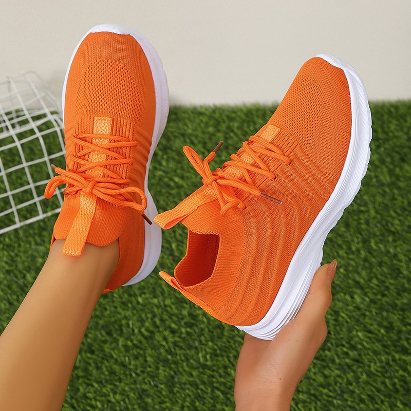 Γυναικεία πάνινα παπούτσια Νέα περιστασιακά παπούτσια Μόδα Fly Woven Mesh Αναπνεύσιμα πάνινα παπούτσια Μονόχρωμα ελαφριά άνετα Loafers Zapatillas