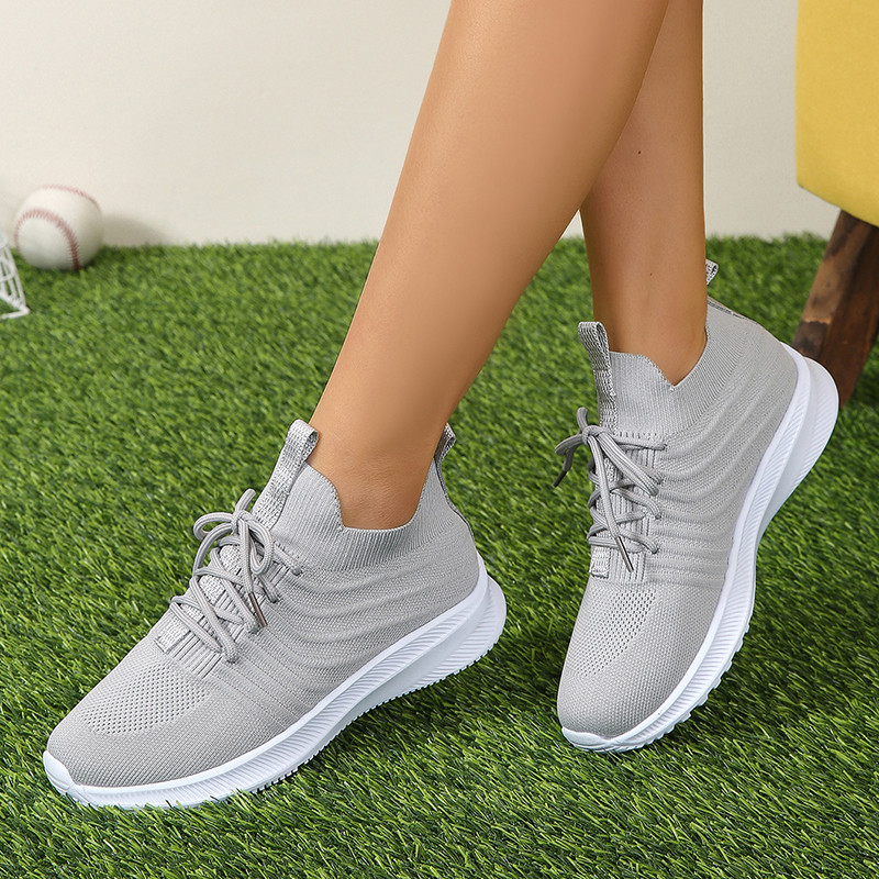 Γυναικεία πάνινα παπούτσια Νέα περιστασιακά παπούτσια Μόδα Fly Woven Mesh Αναπνεύσιμα πάνινα παπούτσια Μονόχρωμα ελαφριά άνετα Loafers Zapatillas