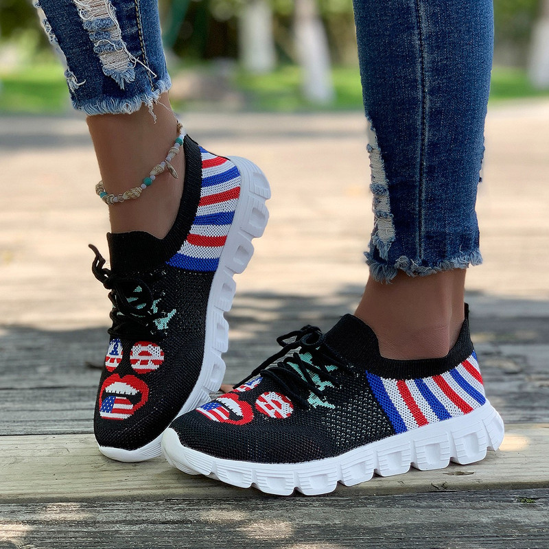 Γυναικεία Αθλητικά Παπούτσια Καλοκαιρινά Παπούτσια Γυναικεία Διχτυωτό Διαπνέον Παπούτσια Πλατφόρμα Casual Tennis Comfort Lace Up Running Plus Size