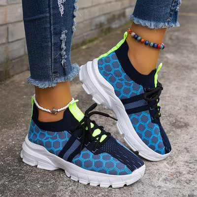 Pantofi sport de damă țesătură de bumbac Air Mesh Primăvară/toamnă Tenis de mică adâncime Femeie Pantofi de femeie Tendințe ocazionale Alergare fără slip