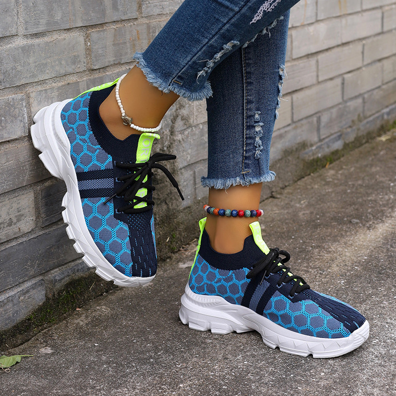 Pantofi sport de damă țesătură de bumbac Air Mesh Primăvară/toamnă Tenis de mică adâncime Femeie Pantofi de femeie Tendințe ocazionale Alergare fără slip