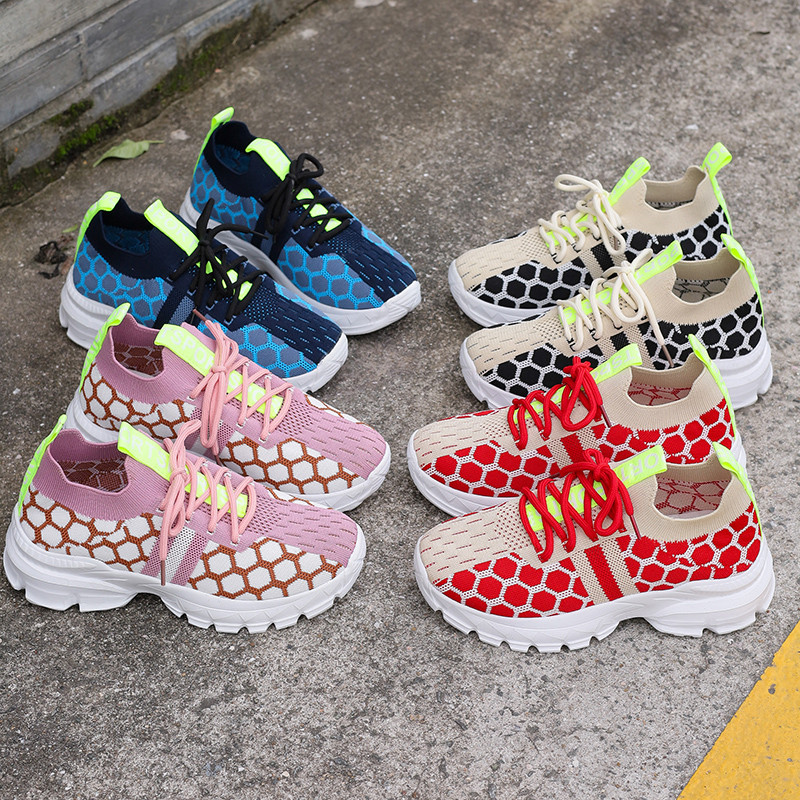 Pantofi sport de damă țesătură de bumbac Air Mesh Primăvară/toamnă Tenis de mică adâncime Femeie Pantofi de femeie Tendințe ocazionale Alergare fără slip