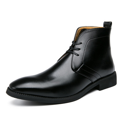 Επίσημες δερμάτινες μπότες Chelsea Ανδρικά Κομψά φθινοπωρινά παπούτσια Ανδρικό φόρεμα Μπότες αστράγαλο Leisure Business Ανδρικό Oxfords Plus μέγεθος 38-48