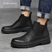 Golden Sapling Fashion Ανδρικές μπότες Chelsea Classic slip-on Leisure Παπούτσια Άνετη πλατφόρμα Casual Ανδρικές μπότες