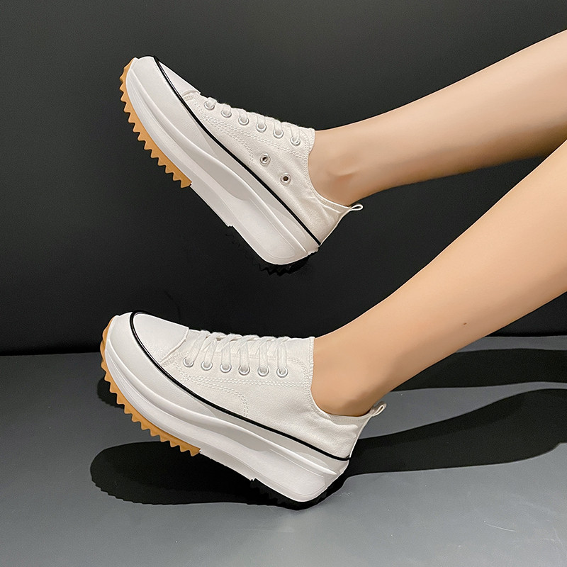 Pantofi pentru femei Pantofi cu platformă Pantofi înalți cu vârf rotund Pantofi vulcanizați clasici cu talpă groasă Pantofi de damă de primăvară 2023