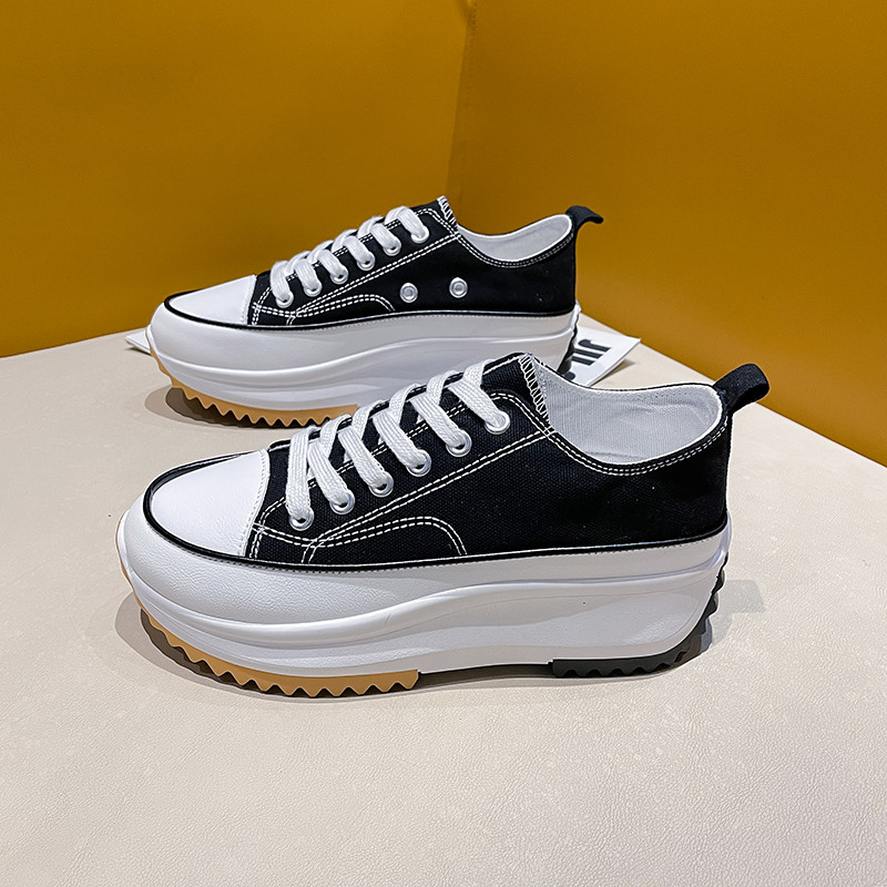 Pantofi pentru femei Pantofi cu platformă Pantofi înalți cu vârf rotund Pantofi vulcanizați clasici cu talpă groasă Pantofi de damă de primăvară 2023