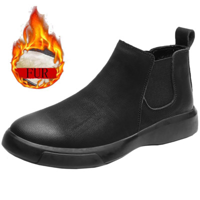 Ανδρικές δερμάτινες μπότες Chelsea, επώνυμα σχεδιαστές ιταλικές μπότες φορέματος μόδας Casual ζεστές, αντιολισθητικές, ανθεκτικές βελούδινες επαγγελματικές μπότες