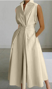 S-5XL Korejska modna haljina-košulja dugih rukava Chic Maxi haljina s otvorenim izrezom i naborima, ženska odjeća za jesen i zimu 2022., ulična odjeća