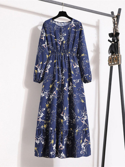 Rochie Boho elegantă, florală, pentru femei, cu talie înaltă, rochii maxi boeme, pentru femei, 2022, șic, coreeană, ținute de plajă cu mâneci lungi.