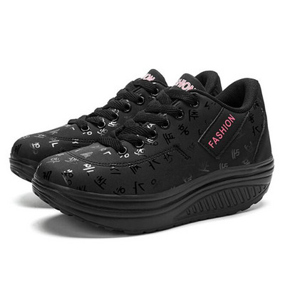 Pantofi pentru femei Pantofi sport ocazional cu pană Panofi sport pentru femei Pantofi pentru femei pentru exterior Pantofi pentru femei cu șireturi Zapatillas Mujer