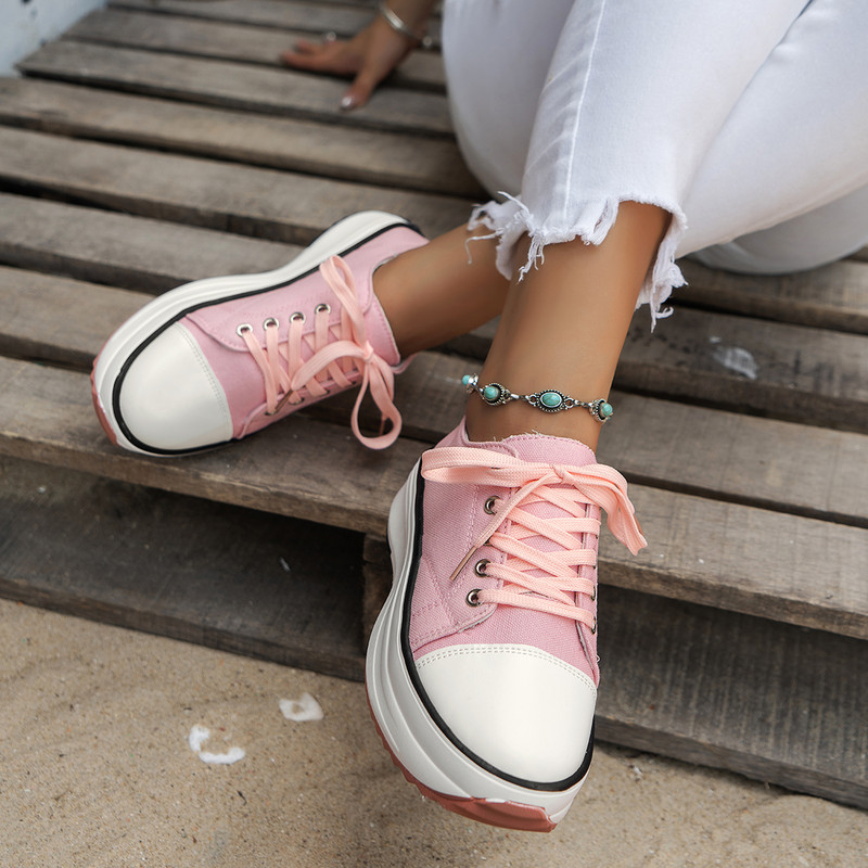 Γυναικεία πάνινα πάνινα παπούτσια Γυναικεία casual παπούτσια 2023 Γυναικεία αθλητικά παπούτσια για κορίτσια Γυναικεία παπούτσια Flat κορδόνια Zapatillas Mujer Chaussure Femme