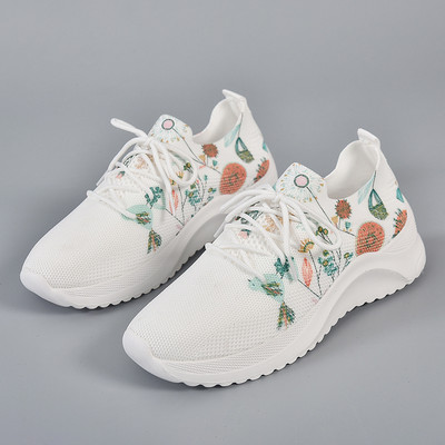 Μόδα Γυναικεία Αθλητικά Παπούτσια Πλατφόρμας Εκτύπωσης Άνοιξη Φθινόπωρο Πλεκτά Διχτυωτό Πλεκτό Παπούτσια τένις Γυναικεία ελαφριά αντιολισθητικά παπούτσια για περπάτημα