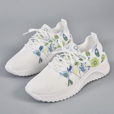 Μόδα Γυναικεία Αθλητικά Παπούτσια Πλατφόρμας Εκτύπωσης Άνοιξη Φθινόπωρο Πλεκτά Διχτυωτό Πλεκτό Παπούτσια τένις Γυναικεία ελαφριά αντιολισθητικά παπούτσια για περπάτημα