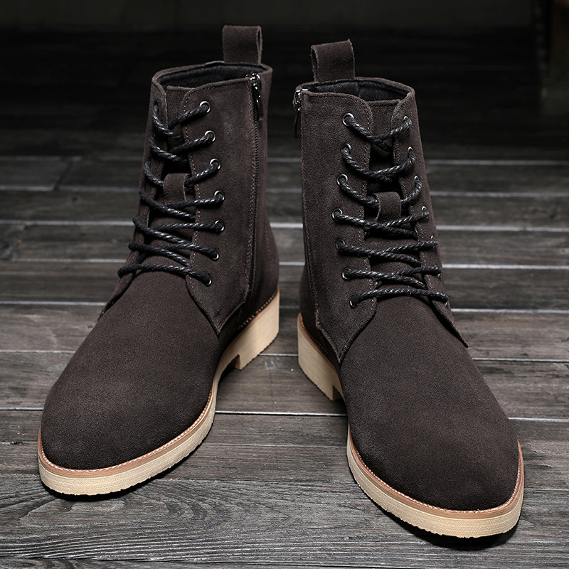 Yomior rudens laisvalaikio vyriški batai senoviniai britų tikros karvės odos batai suvarstomi sniego pliušiniai šilti užtrauktukai Chelsea batai