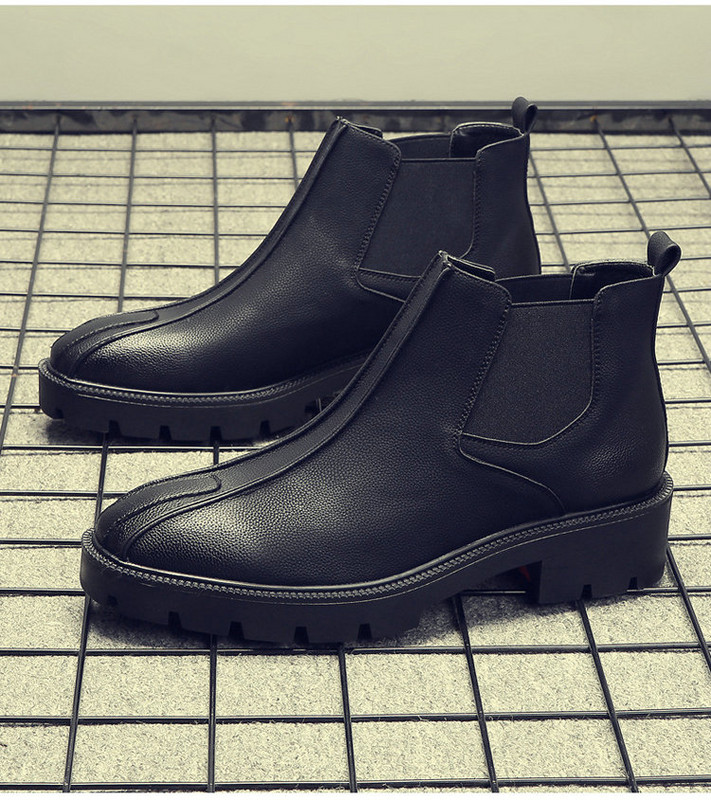 Visokokvalitetne jesenske motociklističke gležnjače Muške cipele na špic Chelsea čizme Muške kožne čizme za rad na otvorenom A57-76