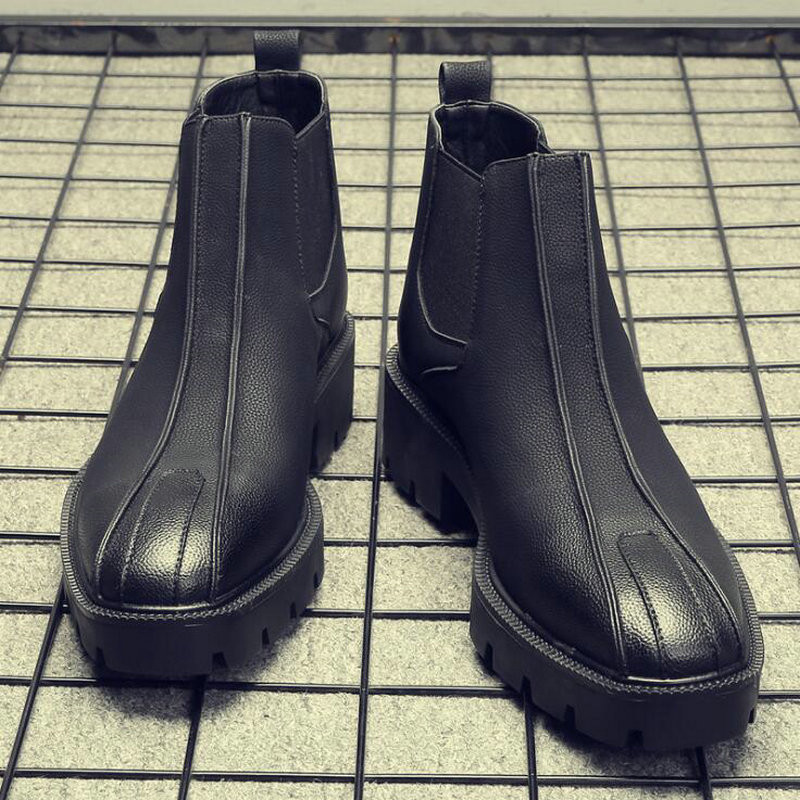 Visokokvalitetne jesenske motociklističke gležnjače Muške cipele na špic Chelsea čizme Muške kožne čizme za rad na otvorenom A57-76